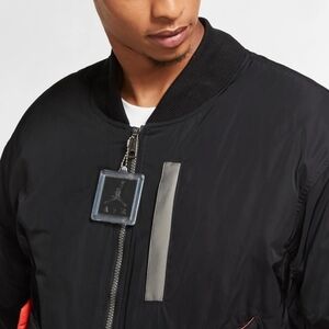 ✈️Jordan MA-1 flight/bomber jacket. Black & Orange & Reflective!🛑